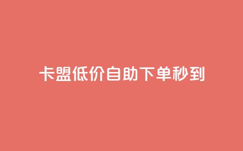 卡盟低价自助下单秒到 - 便捷快速的卡盟自助下单服务! 第1张 卡盟低价自助下单秒到 - 便捷快速的卡盟自助下单服务! 第1张